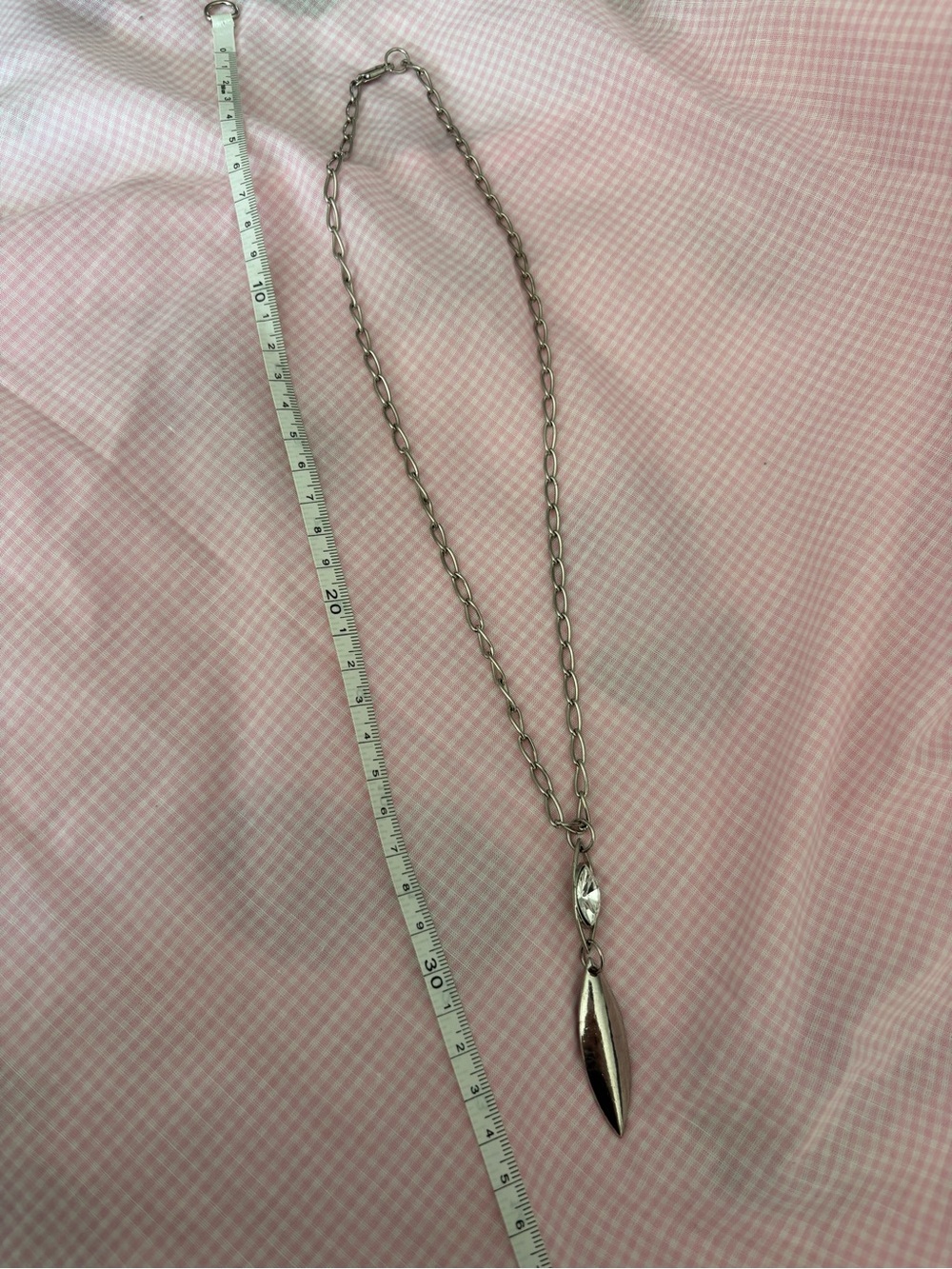 Long Sleek Silver Drop Pendant Necklace for Women Dyrberg/kern